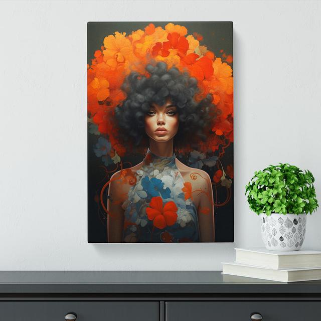 Woman With Curls Modern No.2 - Print Marlow Home Co. Size: 60cm H x 40cm W x 3cm D on Productcaster.