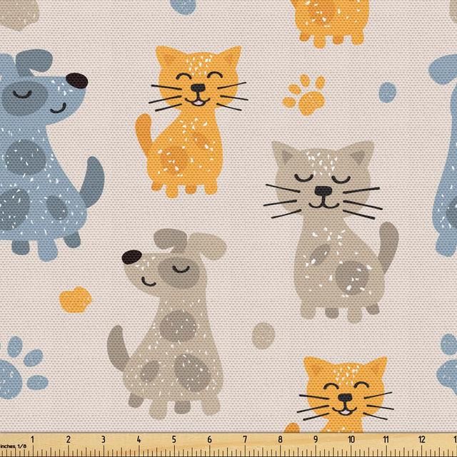 Chihara Kittens Friends Dogs Multi-Purpose Fabric East Urban Home on Productcaster.