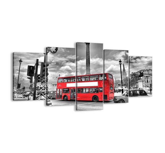 The Real Bloodstream of the City - 5 Piece Unframed Photograph Print Set on Canvas Corrigan Studio Size: 85cm H x 160cm W x 1.8cm D on Productcaster.