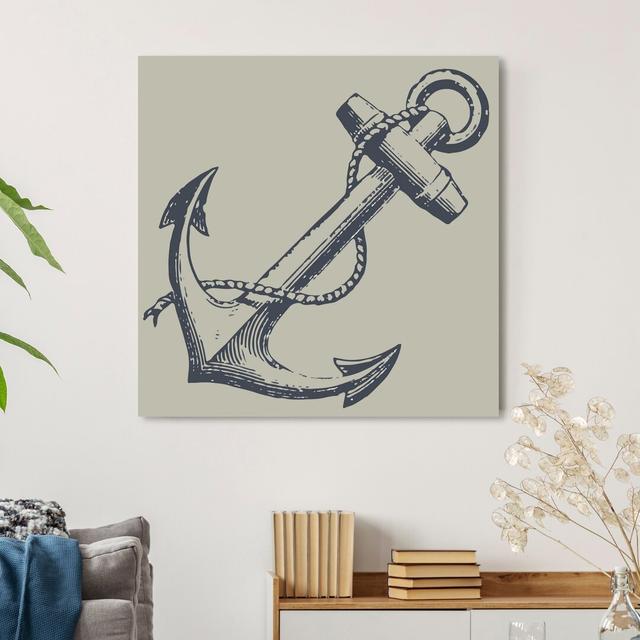 'Nautical Anchor' Graphic Art on Wrapped Canvas East Urban Home Size: 76.2 cm H x 76.2 cm W x 3.8 cm D on Productcaster.