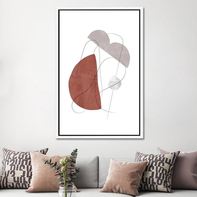 Abstract Composition With Lines XVI by Nouveau Prints - Gallery-Wrapped Canvas Giclée on Canvas Corrigan Studio Format: White Framed, Size: 60" H x 40 on Productcaster.