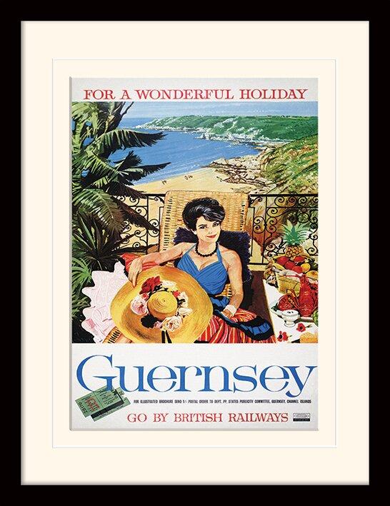 'Guernsey Wonderful Holiday' Framed Graphic Art Print East Urban Home on Productcaster.