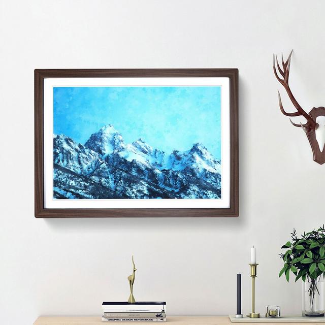 Mountain Blues - Picture Frame Graphic Art Print East Urban Home Frame Option: Walnut Framed, Size: 45cm H x 63cm W x 2cm D on Productcaster.