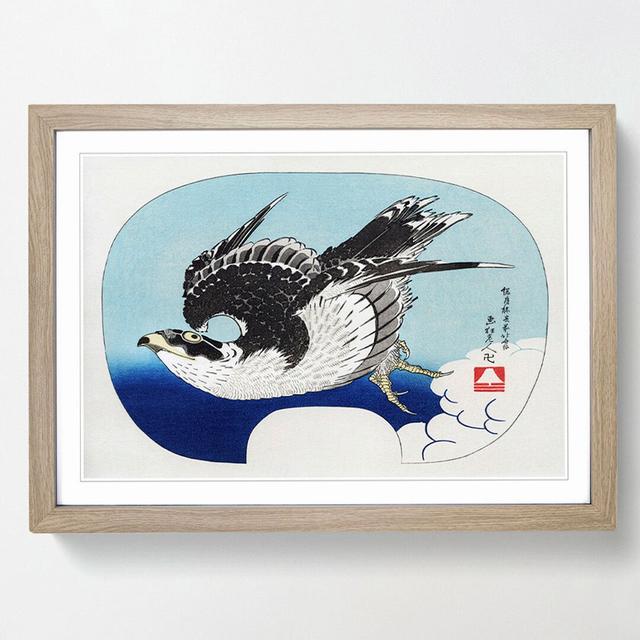 Hawk in Flight by Katsushika Hokusai - Picture Frame Painting Print East Urban Home Size: 36cm H x 48cm W x 2cm D, Frame Option: Oak Framed on Productcaster.