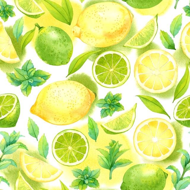 Randsburg Citrus Pattern by Achtung_ein - Wrapped Canvas Painting ClassicLiving Size: 30cm H x 30cm W x 3.8cm D on Productcaster.