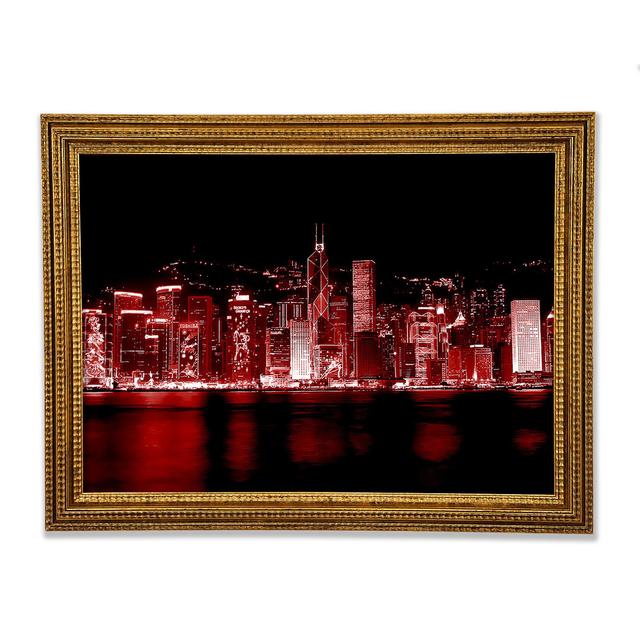 Hong Kong Waters Red - Single Picture Frame Art Prints Ebern Designs Size: 29.1cm H x 42cm W x 3cm D on Productcaster.