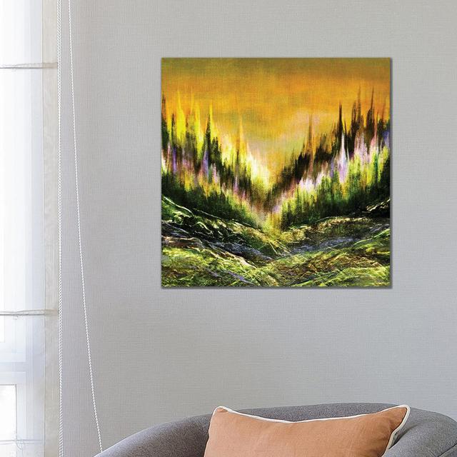 Woodland Secrets Multi II, Bold Forest Trees Landscape by Julia Di Sano - Wrapped Canvas Painting Alpen Home Size: 66.04cm H x 66.04cm W x 1.91cm D on Productcaster.