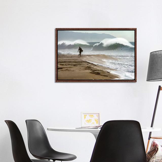 Beach Barrels by Sean Davey - Gallery-Wrapped Canvas Giclée on Canvas Beachcrest Home Format: Classic Wood Framed, Size: 66.04cm H x 101.6cm W x 3.81c on Productcaster.