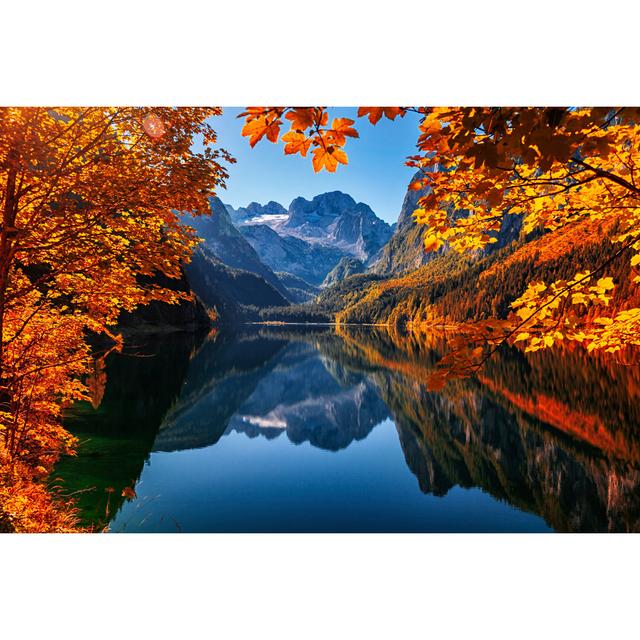 Autumn On Lake - Wrapped Canvas Art Prints Alpen Home Size: 51cm H x 76cm W x 3.8cm D on Productcaster.