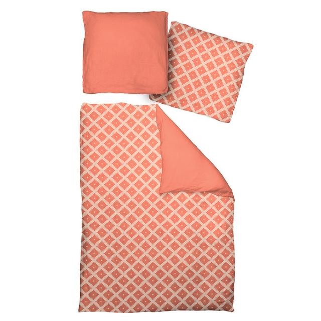 Esteban Duvet Cover Set August Grove Size: 155 x 200 cm - 1 Pillowcase (80 x 80 cm), Colour: Orange on Productcaster.