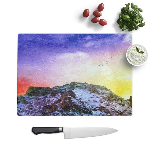 Tempered Glass Birds Above the Dolomites in Italy Chopping Board East Urban Home Size: 28.5 cm W x 20 cm L on Productcaster.