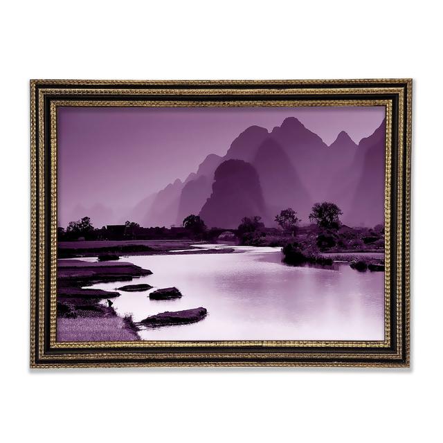 Mauve Mountain Lake Gerahmter Druck Union Rustic Größe: 59,7 cm H x 84,1 cm B x 3 cm T on Productcaster.