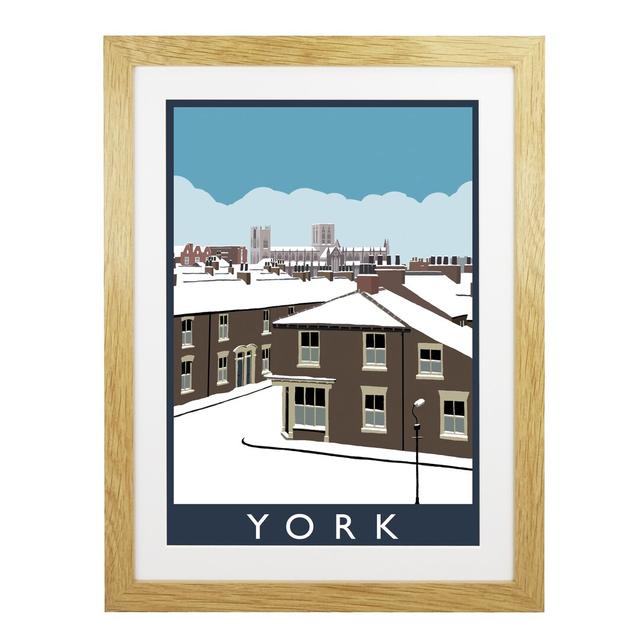 'York In Snow' by Richard O'Neil - Print East Urban Home Format: Oak Wood Frame, Size: 54 cm H x 44 cm W x 2.2 cm D on Productcaster.