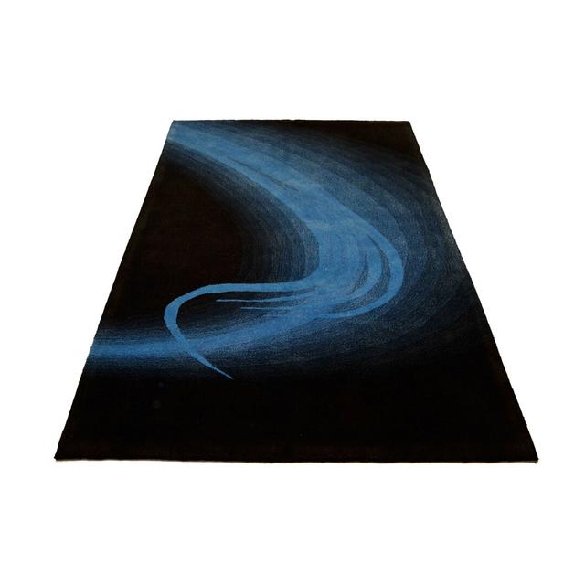 San Marino Handmade Tufted Black/Blue Rug Bakero on Productcaster.