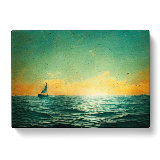 Gentle Sailing Boat - Wrapped Canvas Graphic Art Breakwater Bay Size: 40cm H x 60cm W x 3cm D on Productcaster.