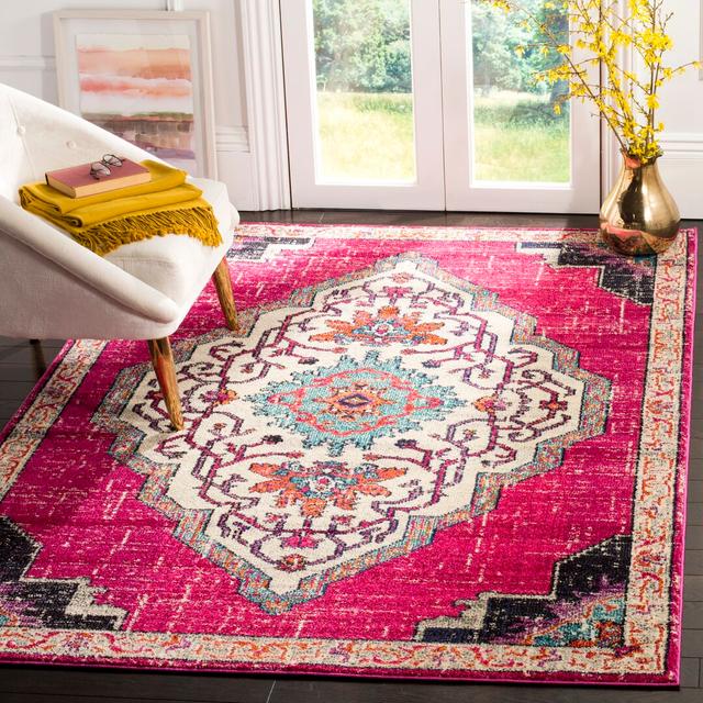 Mcandrews Oriental Machine Woven Pink Area Rug Bloomsbury Market Rug Size: Rectangle 160 x 230cm on Productcaster.