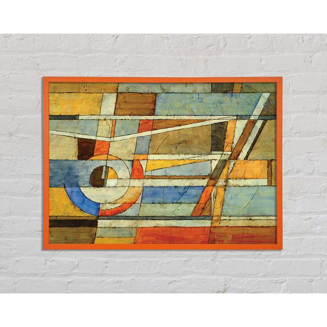 Abstract Grids of Colours - Single Picture Frame Art Prints Ivy Bronx Size: 42cm H x 59.7cm W x 2cm D on Productcaster.