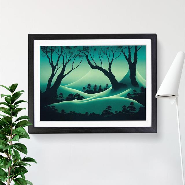 A Gorgeous Forest - Picture Frame Graphic Art Marlow Home Co. Size: 34cm H x 46cm W x 2cm D, Frame Colour: Black on Productcaster.