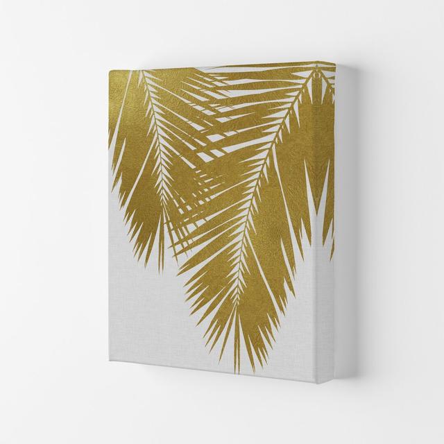 Palm Leaf II - Single Picture Frame Print East Urban Home Size: 59.4cm H x 42cm W x 4cm D, Format: Wrapped Canvas on Productcaster.