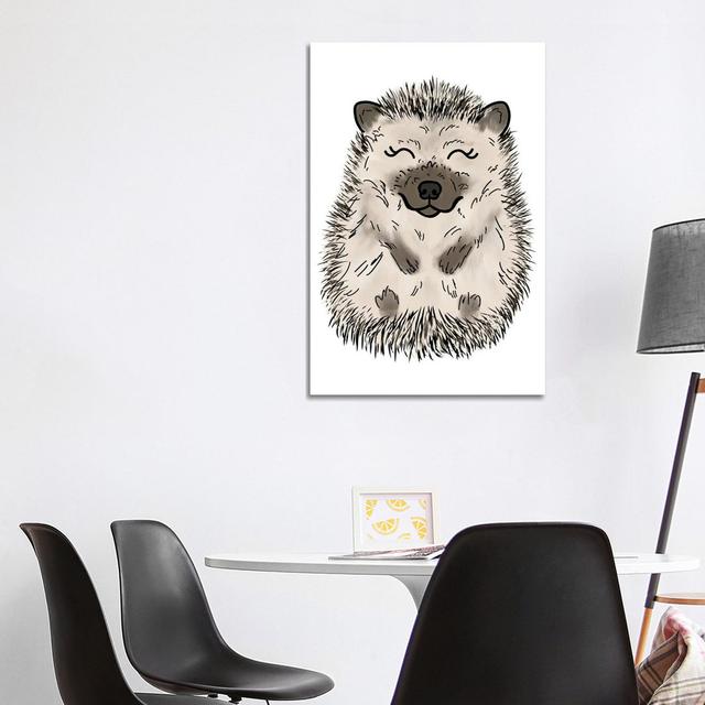 Hedgehog by Katie Bryant - Wrapped Canvas Print Alpen Home Size: 101.6cm H x 66.04cm W x 1.91cm D on Productcaster.