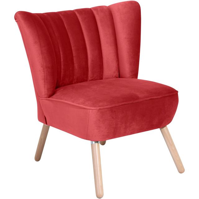 Cocktailsessel Alessandro Max Winzer Polsterung: Rotes Velour on Productcaster.