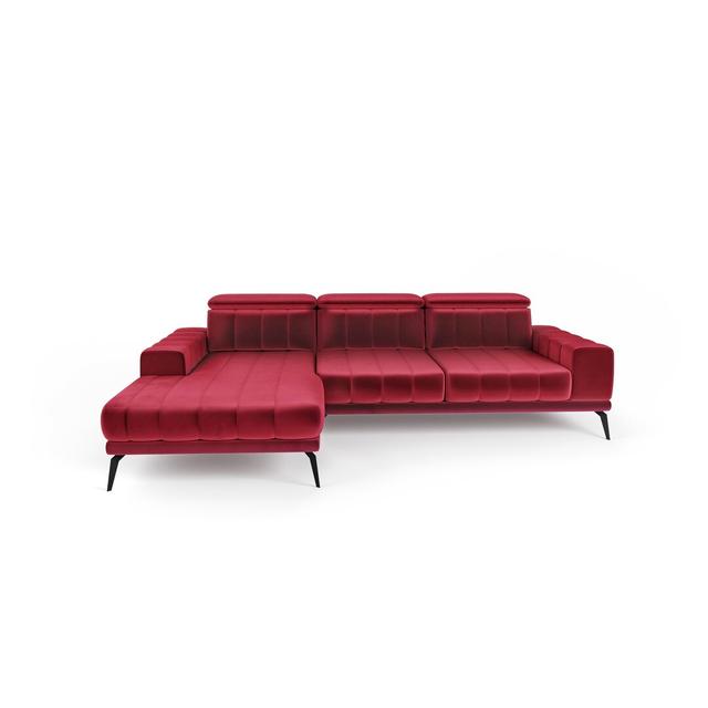 Ecksofa Ayotte Canora Grey Ausrichtung: Links ausgerichtet, Polsterfarbe: Rosa on Productcaster.