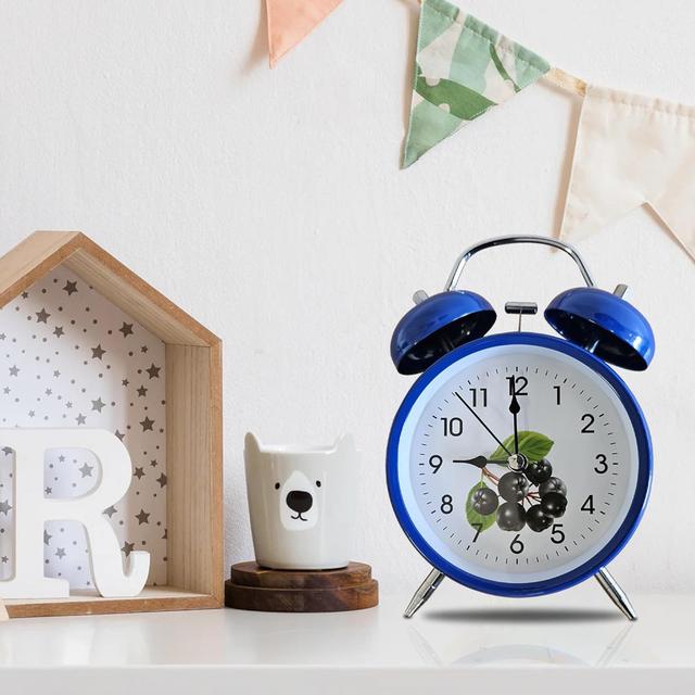 Quartz Movement / Crystal Alarm Tabletop Clock Blue Marlow Home Co. on Productcaster.