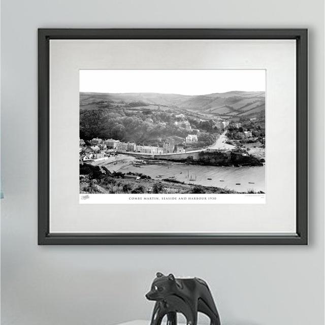 'Combe Martin, Seaside and Harbour 1930' - Picture Frame Photograph Print on Paper The Francis Frith Collection Size: 28cm H x 36cm W x 2.3cm D on Productcaster.