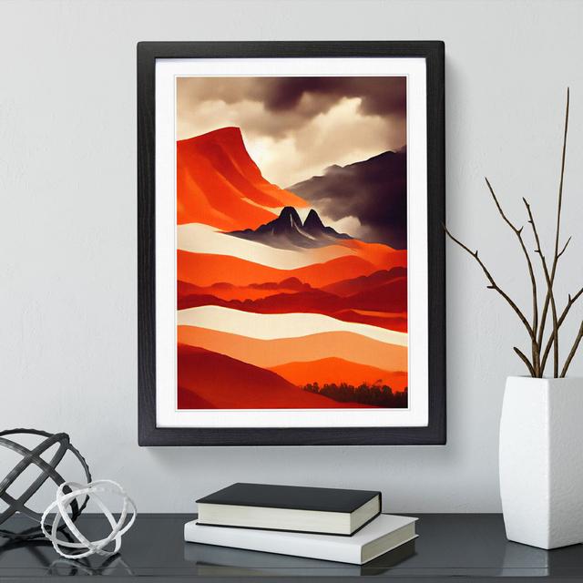 Mountain Landscape In Colour No.4 - Single Picture Frame Print Alpen Home Frame Colour: Black, Size: 34cm H x 25cm W x 2cm D on Productcaster.