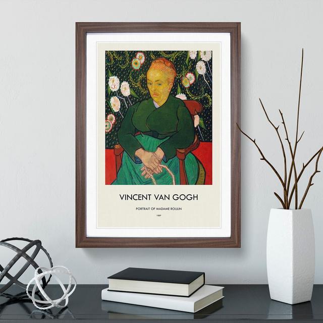 The Berceuse by Vincent Van Gogh - Picture Frame Painting East Urban Home Size: 36cm H x 27cm W x 2cm D, Frame Option: Walnut Framed on Productcaster.