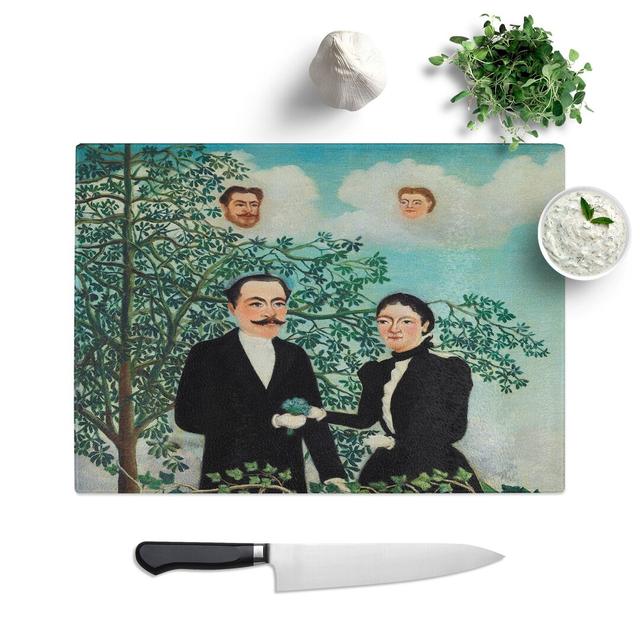 The Past and the Present by Henri Rousseau Chopping Board East Urban Home Size: 0.4cm H x 28.5cm W x 39cm L on Productcaster.