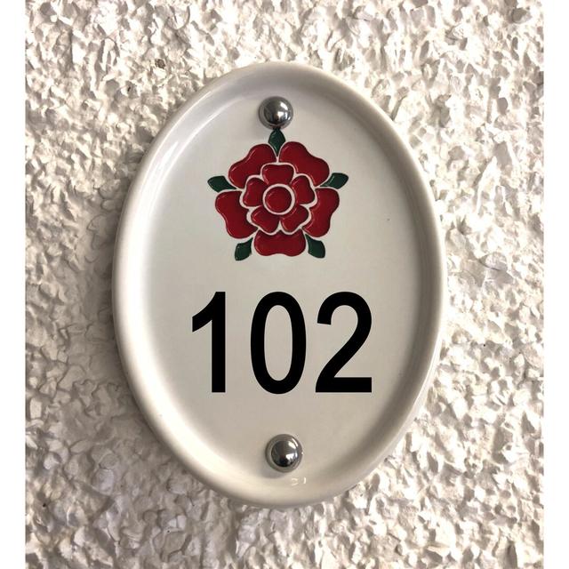 17cm Grovebury Flush Mount House Number Dakota Fields Number: 102 on Productcaster.