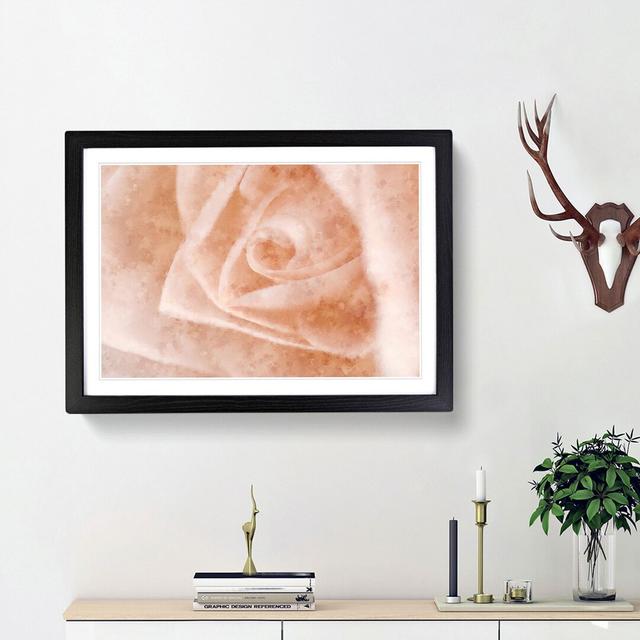 Light Pink Rose - Picture Frame Graphic Art Print East Urban Home Frame Option: Black Framed, Size: 62cm H x 87cm W x 2cm D on Productcaster.