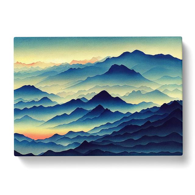 Japanese Mountain Vol.3 - Wrapped Canvas Painting Alpen Home Size: 35cm H x 50cm W x 3cm D on Productcaster.