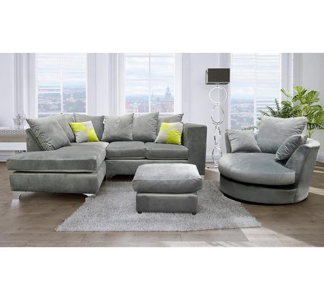 Cullacabardee 3 Piece Sofa Set Fairmont Park Upholstery Colour: Grey, Orientation: Left Hand Facing on Productcaster.