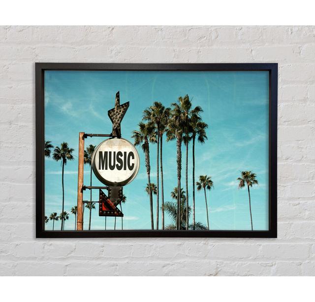 Music This Way Framed Print 17 Stories Size: 100cm H x 141.4cm W x 3.3cm D, Format: Black Framed Canvas on Productcaster.