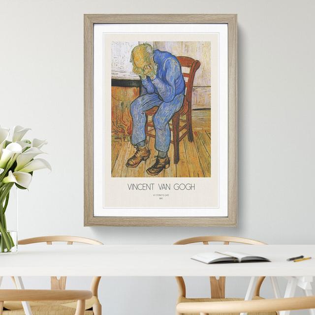 At Eternitys Gate with Border by Vincent Van Gogh - Picture Frame Painting East Urban Home Size: 65cm H x 48cm W x 2cm D, Frame Option: Oak Framed on Productcaster.