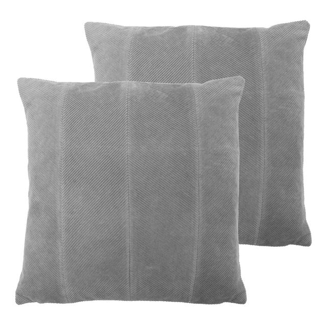 Jagger Cotton Cushion with Filling (Set of 2) furn. Fill Material: Polyester, Colour: Grey on Productcaster.