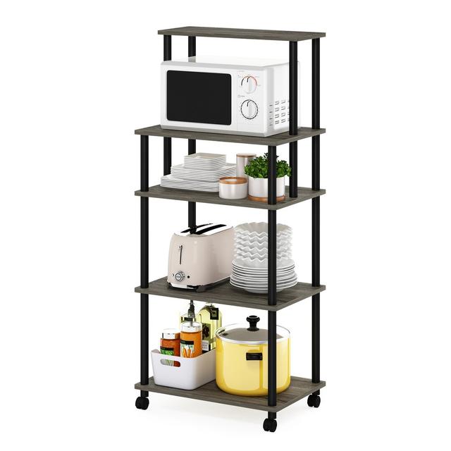 59.4 Cm Kitchen Trolley with Locking Wheels Furinno Finish: French Oak/Black on Productcaster.