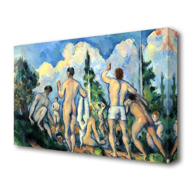 Bathers 2 by Paul Cezanne - Wrapped Canvas Painting Print East Urban Home Size: 101.6 cm H x 142.2 cm W on Productcaster.