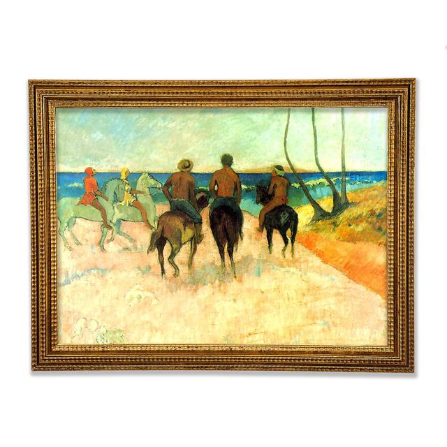 Gauguin Riding On The Beach 2 Framed Print Highland Dunes Size: 42cm H x 59.7cm W x 3cm D on Productcaster.