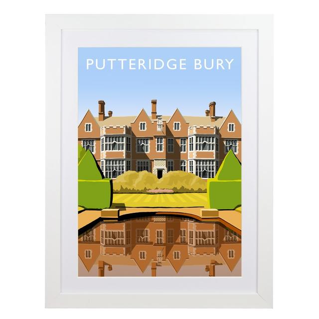 Putteridge Bury by Richard O'Neil - Graphic Art Print on Paper East Urban Home Format: White Wood Frame, Size: 43.5 cm H x 33.5 cm W x 2.2 cm D on Productcaster.