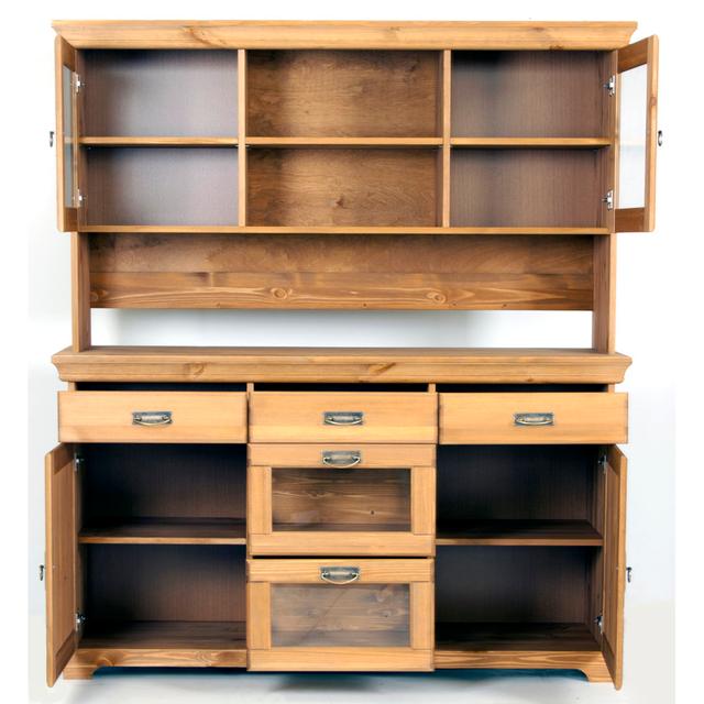 Highboard Harrietstown Rosalind Wheeler Farbe: Dunkelbraun geölt on Productcaster.