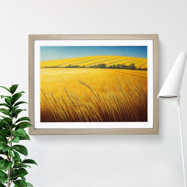 Beauty Of A Wheat Field - Single Picture Frame Print Brambly Cottage Size: 46cm H x 64cm W x 2cm D, Frame Colour: Oak Frame on Productcaster.