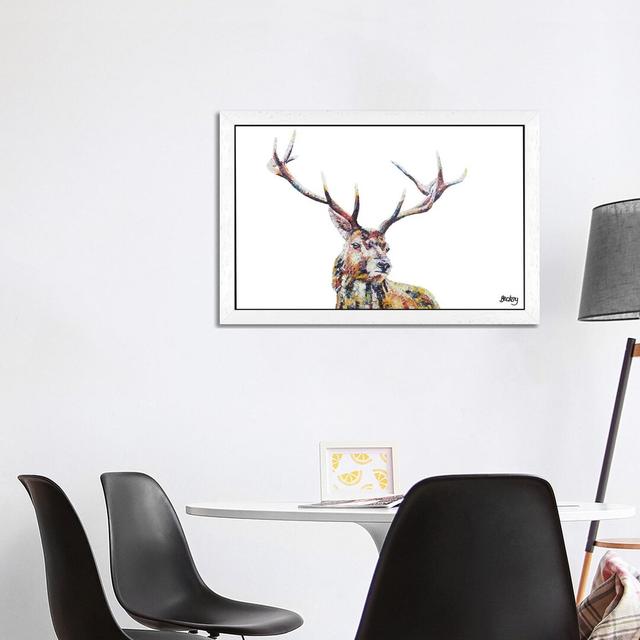 Hamish by Becksy - Floater Frame Painting on Canvas Union Rustic Frame Option: White Framed, Size: 45.72cm H x 66.04cm W x 3.81cm D on Productcaster.