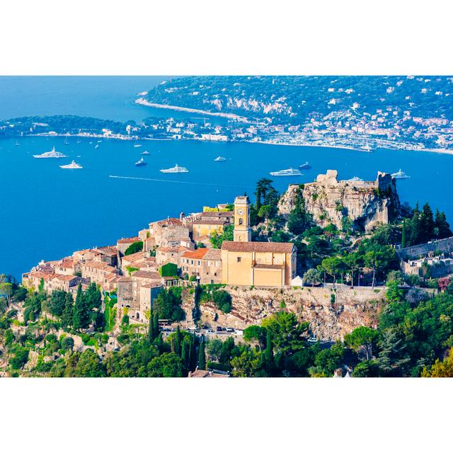 Village Of Eze by Lucentius - Wrapped Canvas Print Wall Art Production Network Size: 81cm H x 122cm W x 3.8cm D on Productcaster.