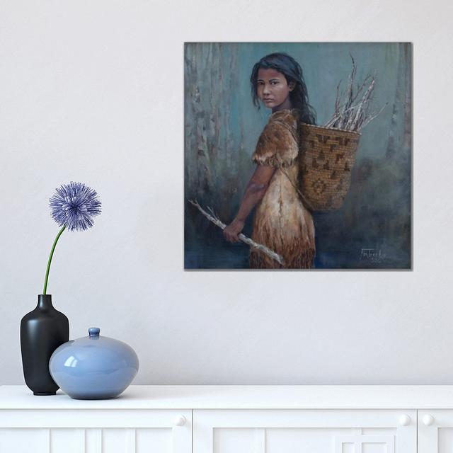 The Kindling Collector by Jan Perley - Wrapped Canvas Print ClassicLiving Size: 45.72cm H x 45.72cm W x 3.81cm D on Productcaster.