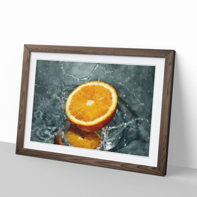 Sliced Orange Fruit - Picture Frame Graphic Art East Urban Home Frame Option: Walnut Framed, Size: 36cm H x 48cm W x 2cm D on Productcaster.