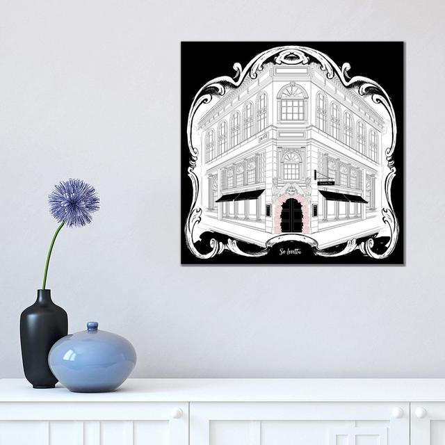 Tea Time Building by So Loretta - Wrapped Canvas Gallery-Wrapped Canvas Giclée ClassicLiving Size: 45.72cm H x 45.72cm W x 1.905cm D on Productcaster.