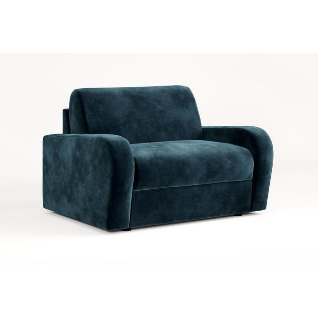 Jay-Be Deco Snuggler Sofa Bed with e-Sprung Mattress - Luxe Velvet Jay-Be Upholstery Colour: Airfoce on Productcaster.